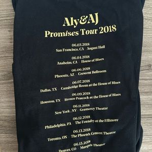 Aly & AJ Promises 2018 Tour T-Shirt (Size L)